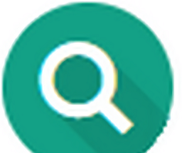 Small white disk logo image