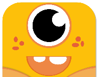 Orange picture monster logo image