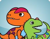 Children's puzzle dinosaur world   