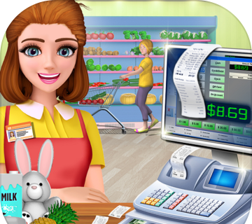 Black Friday Supermarket: Cashier Girl   