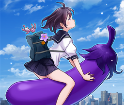I flew up on eggplant, and I flew up on eggplant.  