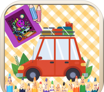 Children's traffic coloring painting   