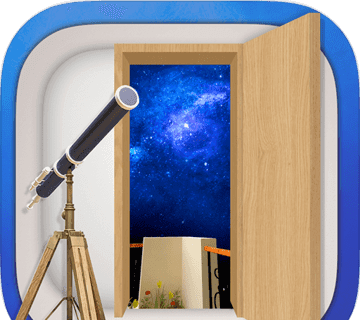 Escape from secret room: bright starry sky in rainy season   
