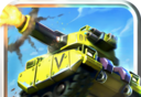 The tank breaks the enemy array   