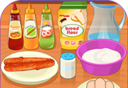 Cooking Hot Dog logo image
