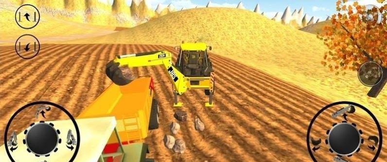 Excavator construction site 