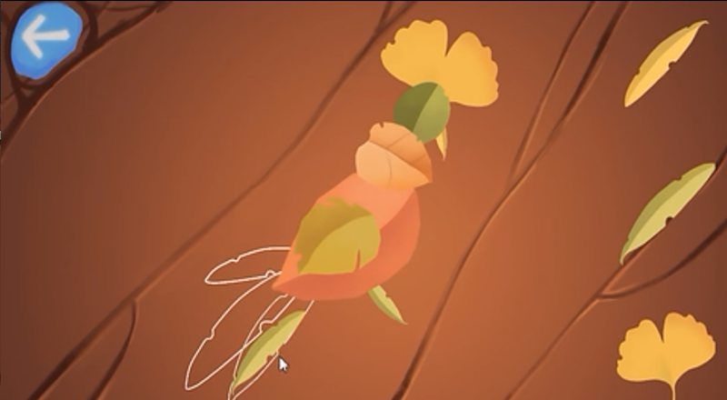 A leaf falls to know the world 