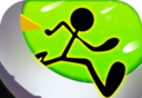 Stickman runs in circles logo image